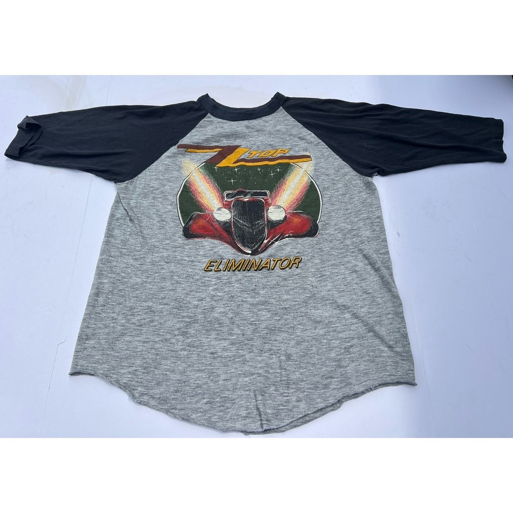 Vintage 1983 ZZ‎ Top Eliminator Tour Raglan T Shirt USA Single Stitch Band Tee L
